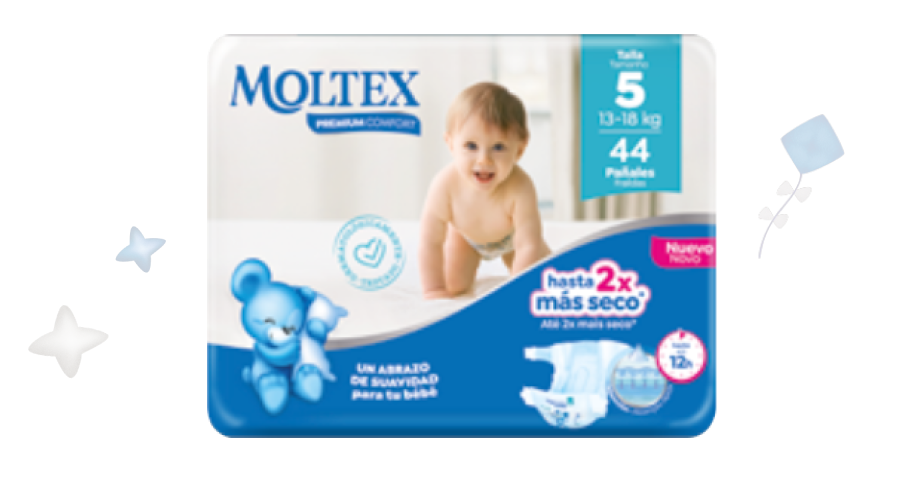 Moltex 34 uds Pañales Moltex Bio Baby T3 7-10 kg BBPA3 