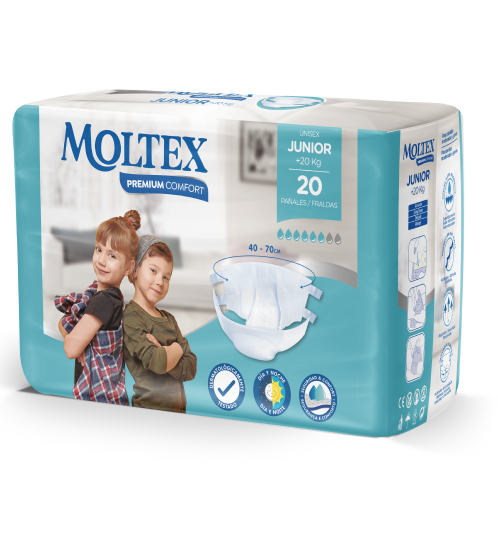 Moltex Premium Comfort Cambiador Desechable para bebé (60x60 cm) - 60  Cambiadores (6 bolsas de 10 Unds) : : Bebé