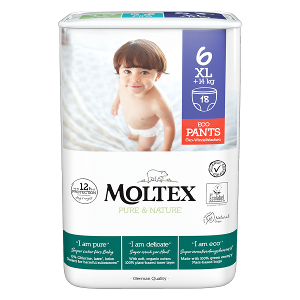 Moltex Pure & Nature - Pañales ecológicos, tamaño 1 recién nacido (2-5 kg),  132 pañales orgánicos : : Bebé