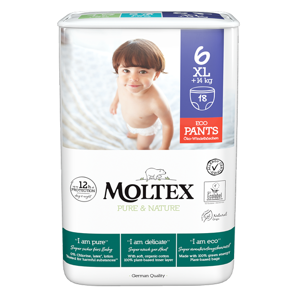 Moltex Pure & Nature - Pañales ecológicos, tamaño 1 recién nacido (2-5 kg),  132 pañales orgánicos : : Bebé