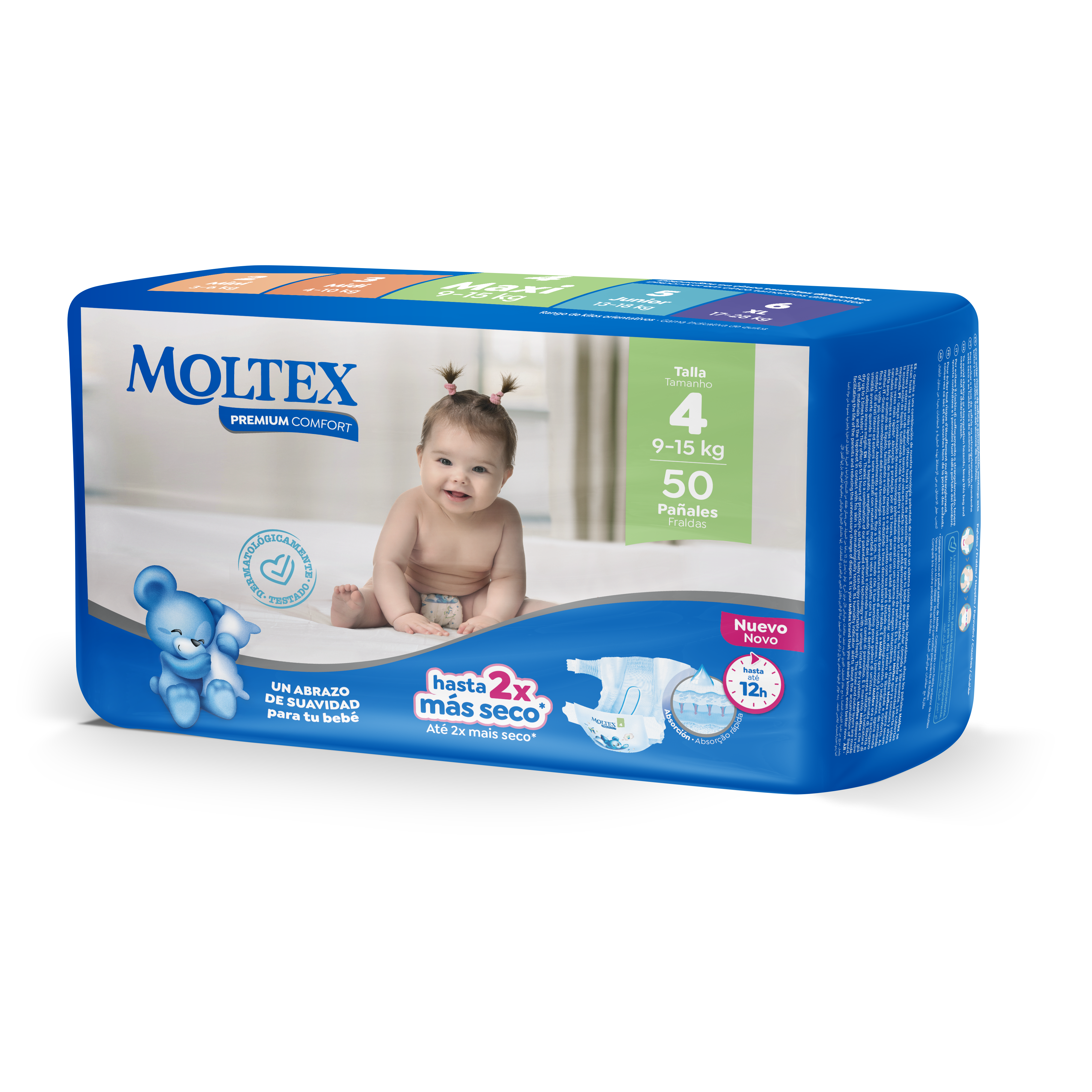 Pañales Moltex Premium Comfort Talla 4