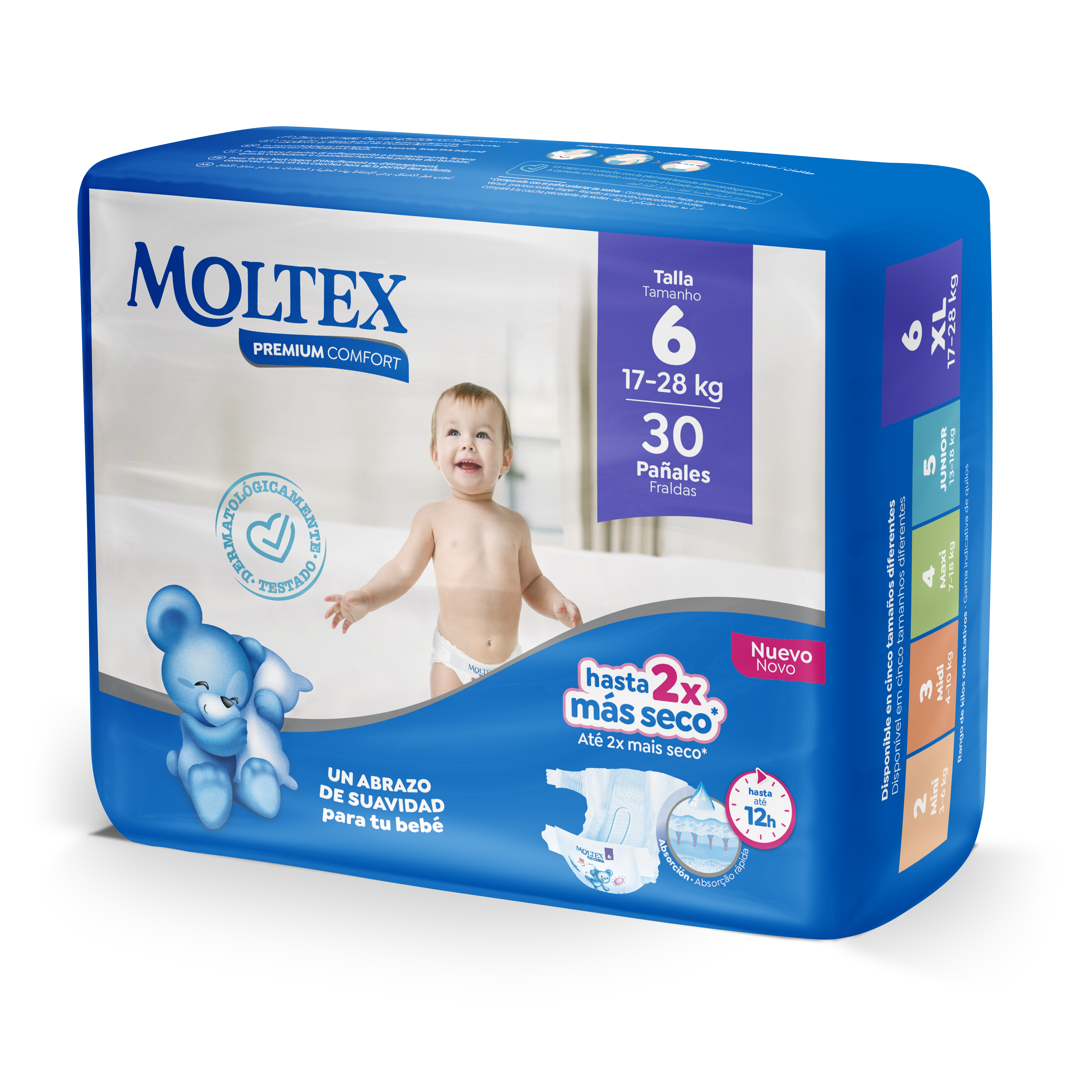 Moltex Culotte de protection Taille 6 XL, +14 kg 1 x 18 St.