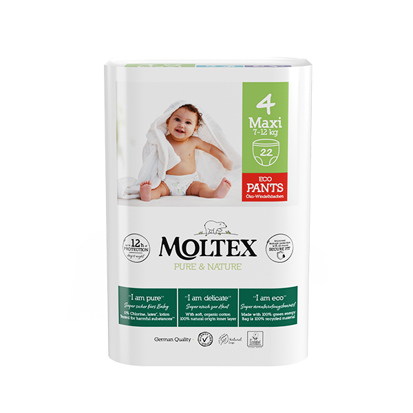 Moltex Pure & Nature - Pañales ecológicos, tamaño 1 recién nacido (2-5 kg),  132 pañales orgánicos : : Bebé