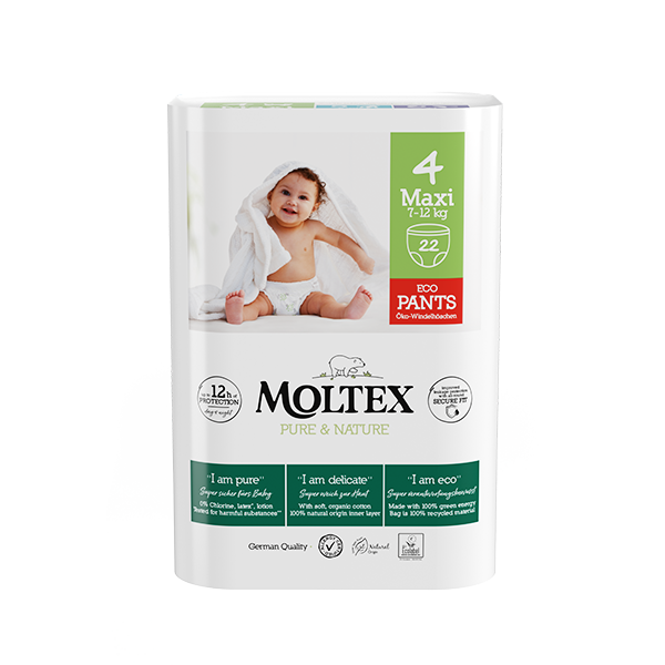 Moltex Pure & Nature - Pañales ecológicos, tamaño 1 recién nacido (2-5 kg),  132 pañales orgánicos : : Bebé