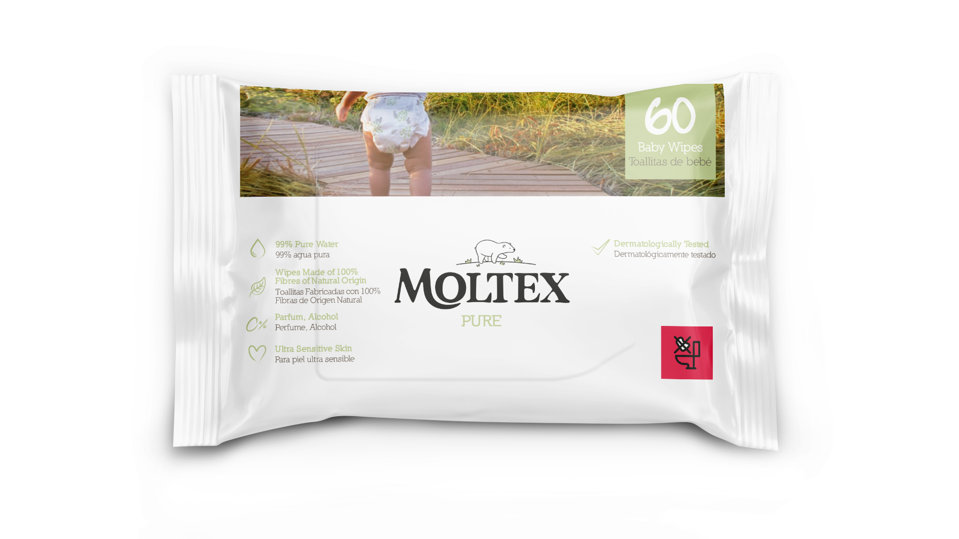 Wet wipes packshot